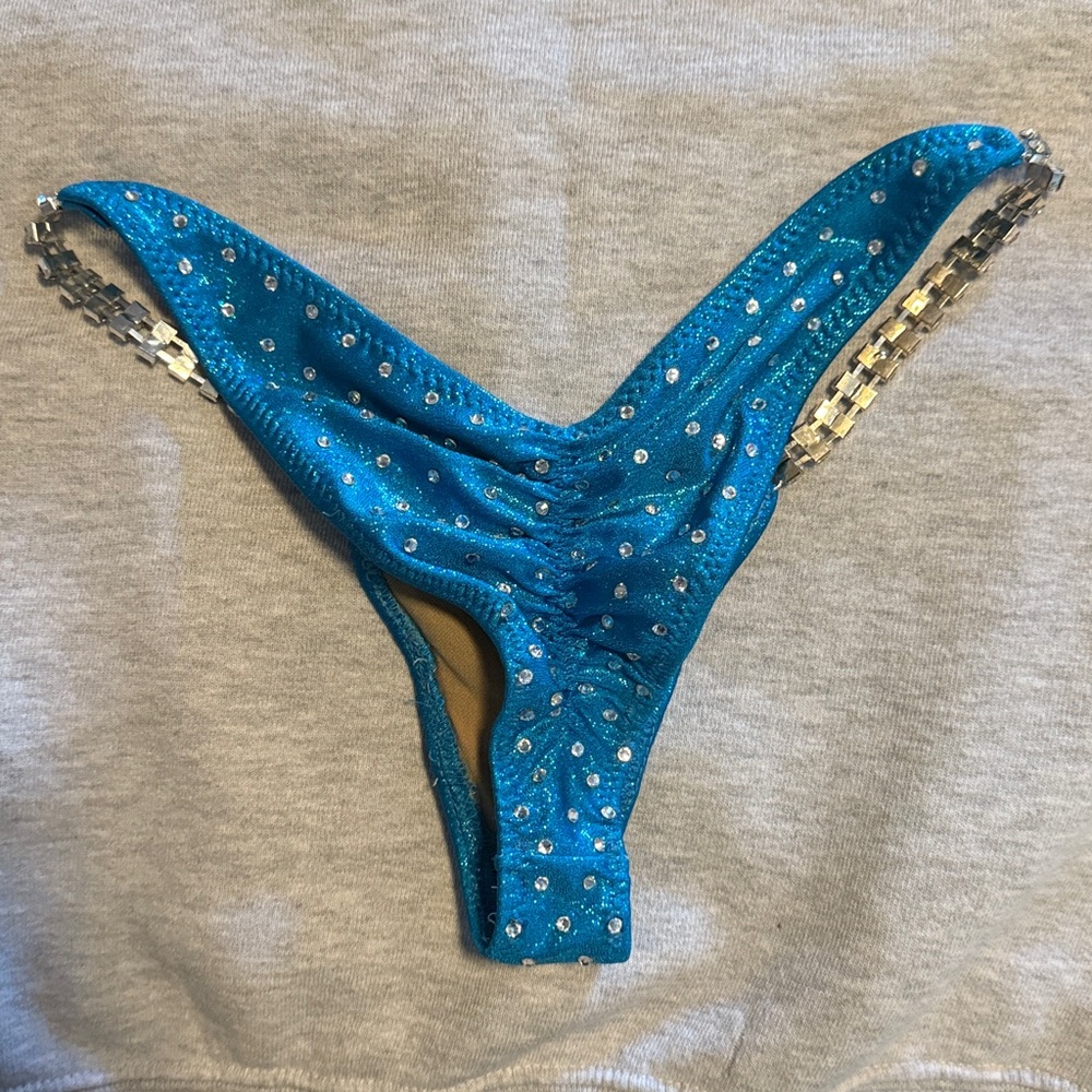 Blue Rhinestone Bikini Set - Picture 5 of 6